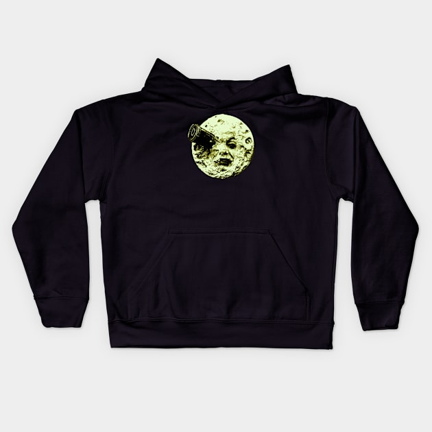 Movie Moon Man Kids Hoodie by Bommush Designs